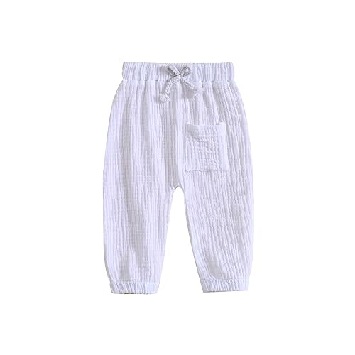 Toddler Baby Boy Girl Cotton Joggers Pants Hippie Harem Pants Cargo Infant Sweatpants Sweat Long Pants Fall Clothes