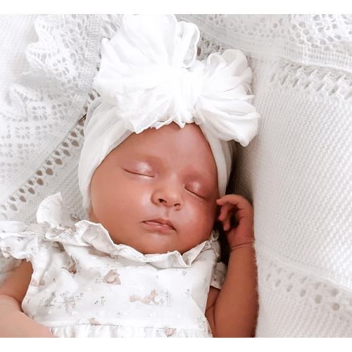 White Ruffle Headband – Ella Marina Baby