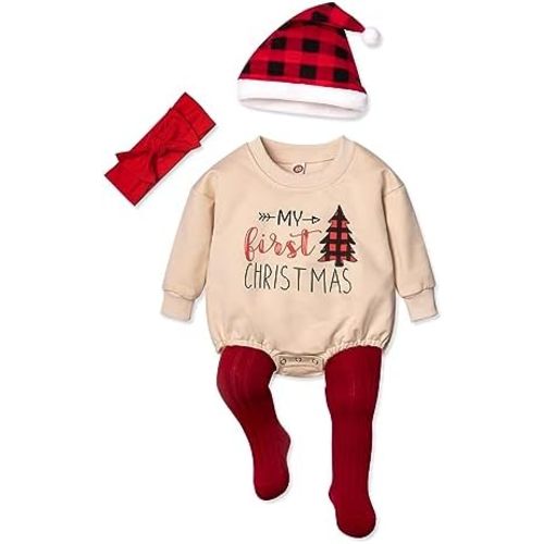 Cute Christmas Outfits Oversized Sweater Romper with Socks, Hats, and Headband