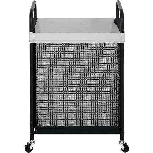 STO STO Laundry Hamper, 90L Rolling Laundry Sorter Cart with Removable and Washable Liner Bag, Clothes Hamper with Wheels and Metal Handle for Laundry Room and Bedroom, Gray