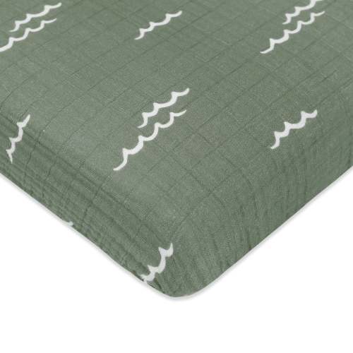 Mini Crib Sheet in GOTS Certified Organic Muslin Cotton