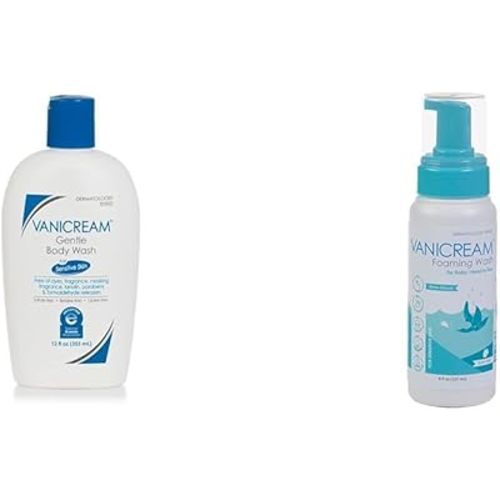 Vanicream Gentle Body Wash -12 fl oz & Foaming Wash for Baby - 8oz - Formulated Without Common Irritants for Those with Sensitive Skin