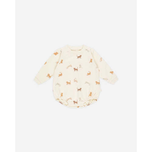 Crewneck Bubble Romper || Cats