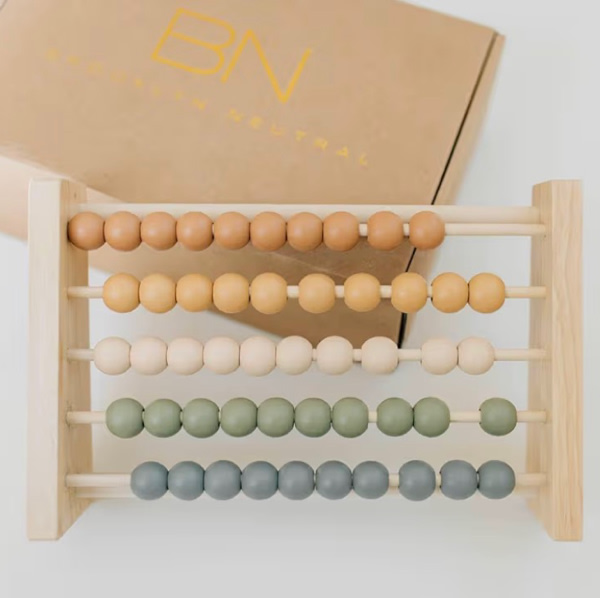 Boho Abacus STEM Toy | Counting Beads| Montessori Educational Wooden Toys