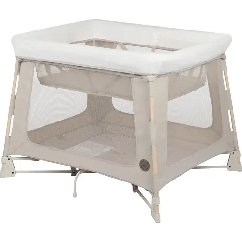 Maxi-Cosi Swift Baby Playard with Mat, Baby Playpen, Play Yard with Bassinet, Portable Playpen for Babies and Toddlers, Classic Oat