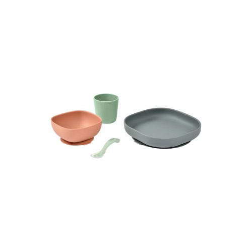 4-Piece Silicone Suction Baby Feeding Set