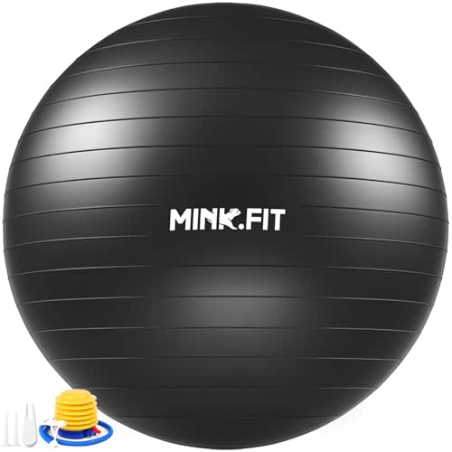MINK.FIT Yoga Ball, Anti-Slip Stability Exercise Ball for Pilates, Extra Thick Birthing Ball for Pregnancy, Fitness, Gym Ball for Core Workouts, Balance, and Physical Therapy