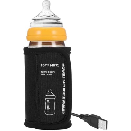 Car Baby Bottle Warmer, Sunsbell Portable Travel Milk Bottle Constant Temperature Feeding Bottle with Temperature Display Portable Baby Bottle Warmer for Travel Camping