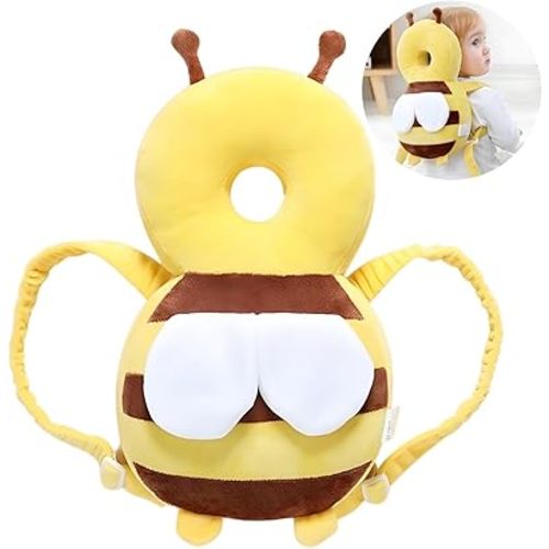 PandaEar Baby Head Protection Backpack, Toddler Walking Head Protector, Adjustable Head Protector Pad Safety Cushion (Yellow)