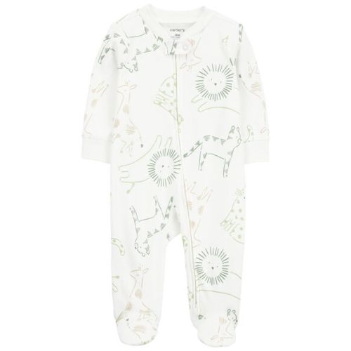 Baby Animal Print Zip-Up Cotton Sleep & Play Pajamas - Carter's | Carter's