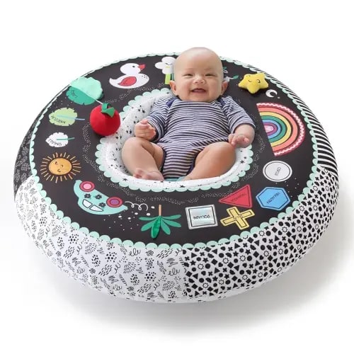 The Peanutshell Baby Boy or Girl Play Ring - Inflatable Seat, Sitting Support Chair, Unisex Activity Seats for Sitting Up, Play Ring for Babies 0-6 Months - Montessori