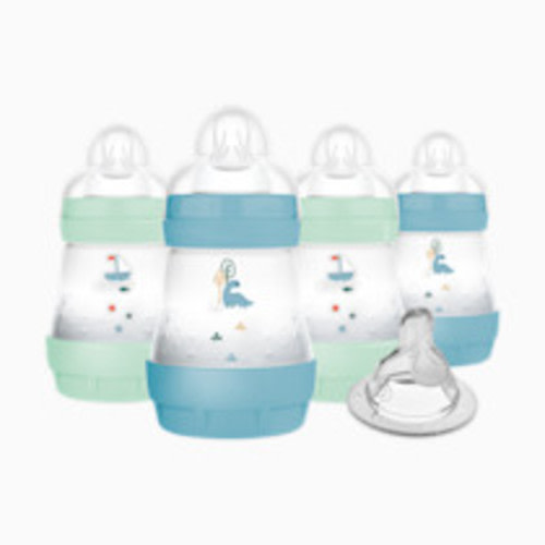 MAM Easy Start Anti-Colic Baby Bottle (4 Pack) - Blue / Teal, 5 Oz