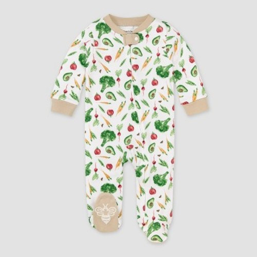 Burt's Bees Baby® Veggie Time Sleep N' Play - Green/White, Size: Newborn
