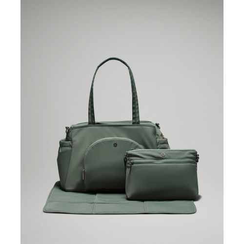 New Parent Tote Bag 20L Diaper Bag - Color: Eucalyptus/Trench