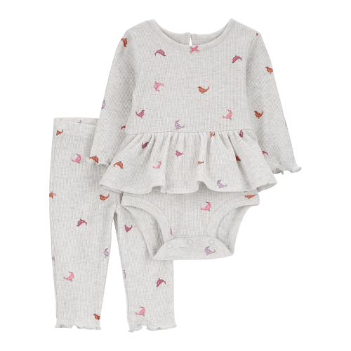 Baby 2-Piece Bird Peplum Bodysuit Pant Set - Carter's | Carter's