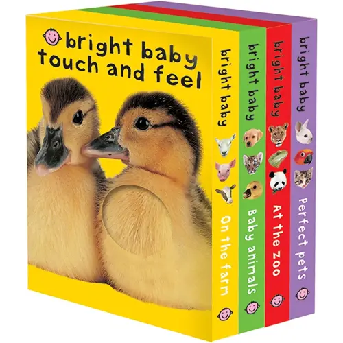 Bright Baby Touch & Feel Boxed Set: On the Farm, Baby Animals, At the Zoo and Perfect Pets (Bright Baby Touch and Feel)