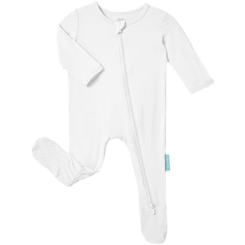 Baby Zipper Footie Pajamas, Supersoft Bamboo Rayon Baby Footed Pjs Boy Girl 0-3-6-9-18-24 Month Coverall Sleepers