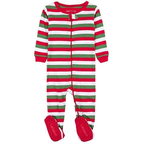 Leveret Kids Pajamas Baby Boys Girls Christmas Footed Pajamas Sleeper 100% Cotton (Size 6-12 Months-5 Toddler)