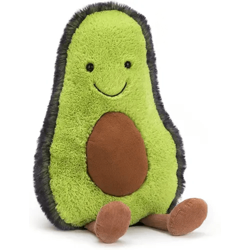 Jellycat Amuseables Avocado Stuffed Toy, Medium 12 inches | Vegetable Plush | Fun Gift Idea
