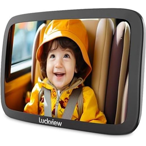 Baby Car Mirror, Larger Size Baby Mirror for Car, Wide Universality Mirror for Car Seat Rear Facing, Easy Installation with 360° Rotation - Peace of Mind