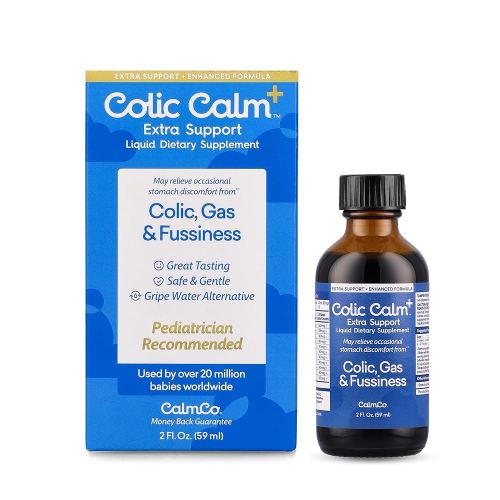 Colic Calm Plus - Alternative Gripe Water with Extra Support, Infant Gas Drops for Newborns, Colic & Upset Stomach Relief, Safe & Gentle, Baby Essentials for Digestive Health, 2 fl oz (Pack of 1)