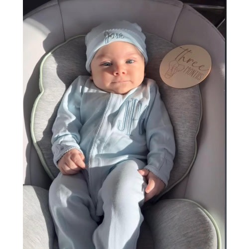 Baby Coming home outfit boy, Custom blue footies, 100% Pima Cotton, Baby Shower Gift, Gender reveal outfit, Manta de bebes