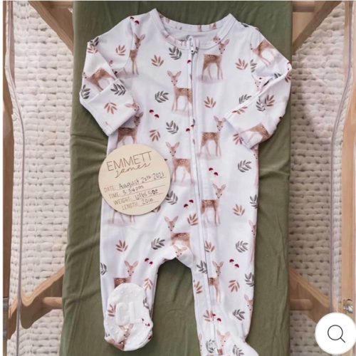 Finley's Fawn Zipper Footie | Caden Lane