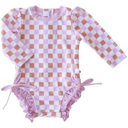 Caden Lane Long Sleeve Rash Guard, UPF 50+, Quick-Drying, Sun & Chlorine Resistant Beachwear for Infants, Toddlers and Kids