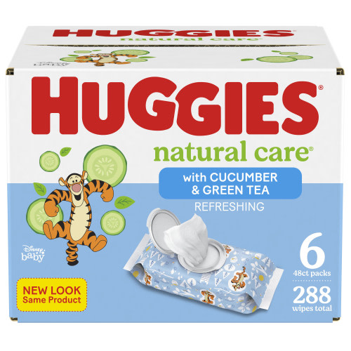 Huggies Natural Care Refreshing Baby Wipes, Cucumber Scent (Choose Your Count)