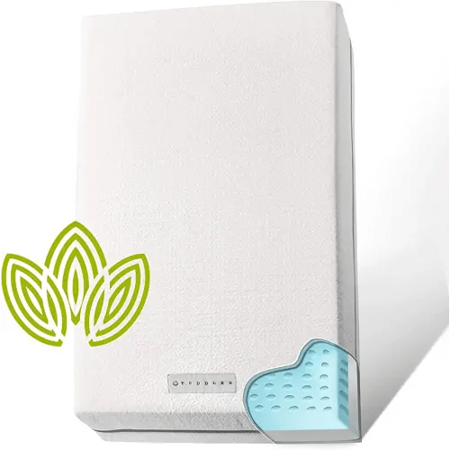 Organic Cotton Dual-Sided Crib Mattress, 2-Stage Premium Memory Foam CertiPUR-US Hypoallergenic Baby Mattress, Firm Support For infant Cooling Gel for Toddler Waterproof Washable Cover NEW ZIPPER 2023