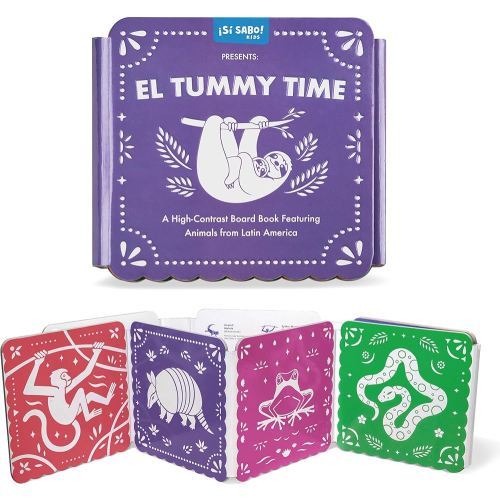 Tummy Time: A High-Contrast Board Book Featuring Animals from Latin America (Si Sabo Bilingual Books for Kids)