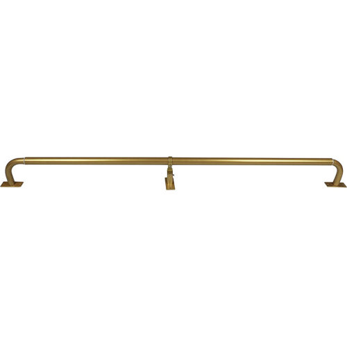 Stainless Steel Adjustable 1'' Diameter Single Curtain Rod