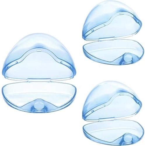 Accmor Pacifier Case, Pacifier Holder Case, Pacifier Container for Travel, BPA Free,Transparent Blue, 3 Pack