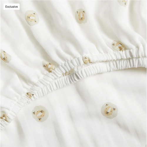 Supersoft Jungle Lion 100% Organic Cotton Baby Crib Fitted Sheet