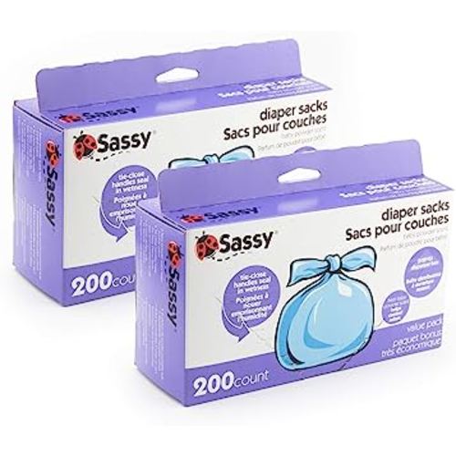 Sassy Disposable Diaper Sacks, 200 Count (Pack of 2)