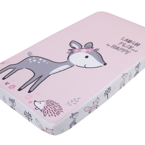 Little Love by NoJo Sweet Deer Fitted Crib Sheet, 28 x 52"