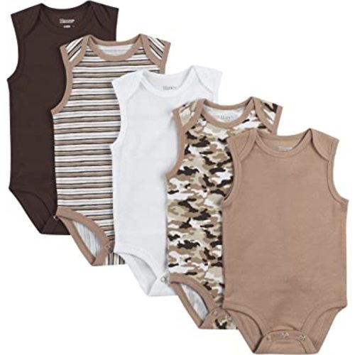 Hanes Baby and Toddler Ultimate Flexy Sleeveless Bodysuit (5 Pack)