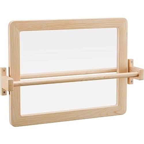 Montessori Baby Pull Up Bar, Montessori Small Mirror is Suitable for Babies Aged 6 to 18 Months, Infants Registry Item, 19.7 * 15.8 inches
