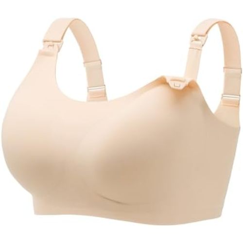 Angelhood Seamless Nursing Bra for Women Wire Free Full Coverage Nursing Bra T-Shirt Bra with Extra Extender