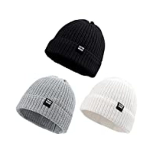 Amazon.com: Zando Baby Beanies Infant Toddler Winter Hat Soft Warm Knit Hats Caps for Boys Black, Light Grey, White One Size: Clothing, Shoes & Jewelry