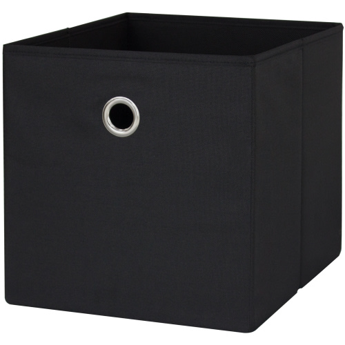 Mainstays Collapsible Fabric Cube Storage Bin, Rich Black