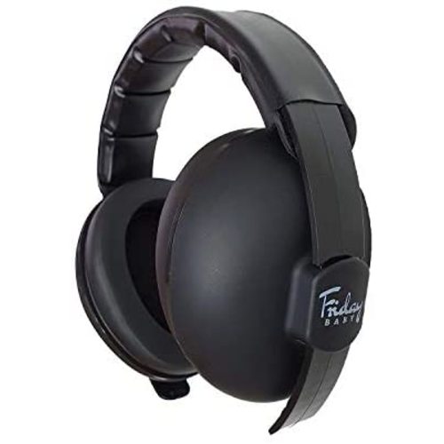 Friday Baby Baby Ear Protection (0-2+ Years) - Comfortable and Adjustable Noise Cancelling Baby Ear Muffs for Infants & Newborns | Baby Headphones Noise Reduction for Airplanes Fireworks Concert, Black