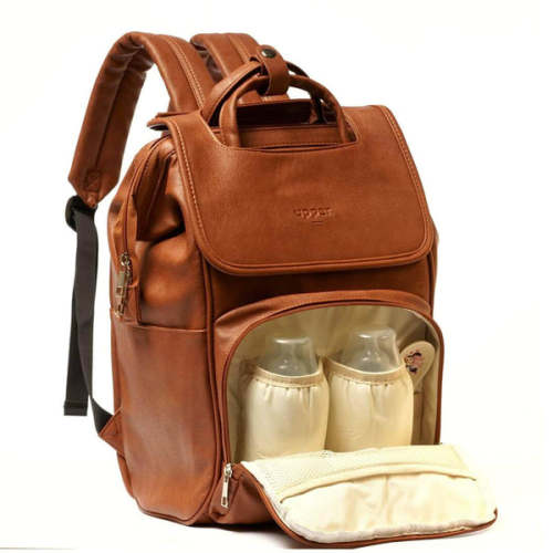 Women’s Diaper Bag Backpack - Best Leather Diaper Bag Backpack for Women Gift | Affordable & Stylish Diaper Backpack Bag | UPPER | La Madison - Elegant Vegan Leather Diaper Bag Backpack - UPPER Brand