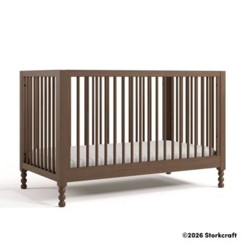 Storkcraft Rio 5-in-1 Convertible Crib with Toddler Guardrail - Hazelnut