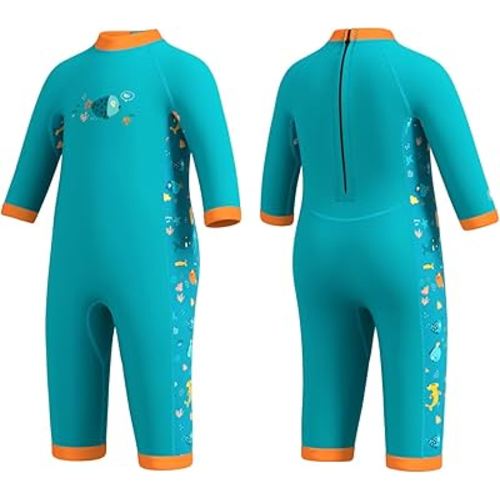 Baby Wetsuit, Neoprene Warm Swimsuit with Thermal Lining