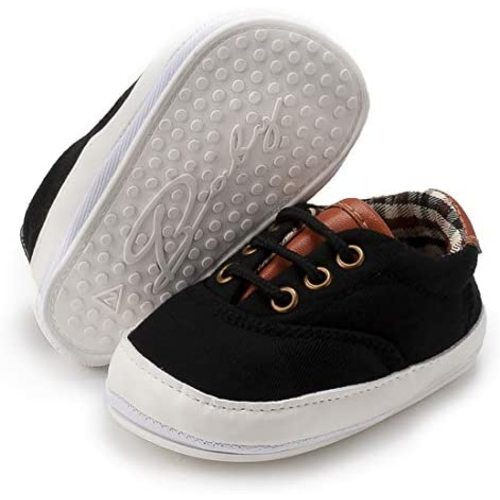 Morbido Infant Baby Boys Girls Canvas Sneaker Toddler Slip On Anti Skid Newborn First Walkers Candy Shoes for 0-18 Months