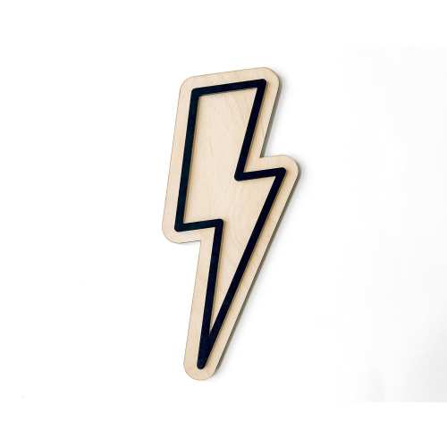 Lightning Bolt Sign x Kids Nursery Decor x Baby Wall Sign x Edgy Boys Room Sign x Toddler Room Decor