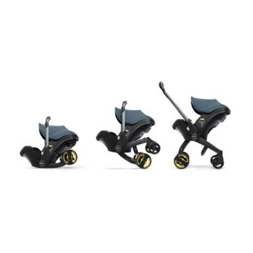 Doona Infant Car Seat + Latch Base Travel System - Ocean Blue: Rear Facing, 5-Point Harness, Max Weight 35 lbs