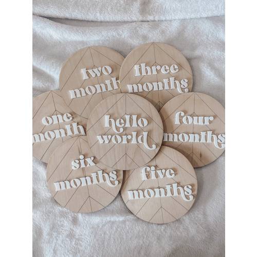 Boho Baby Monthly Milestone Markers Birth Announcement Photo - Etsy