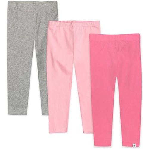 HonestBaby Multipack Leggings Skinny, Flare and Cargo Pants Organic Cotton for Infant Baby Girls, Toddlers, Little Kids